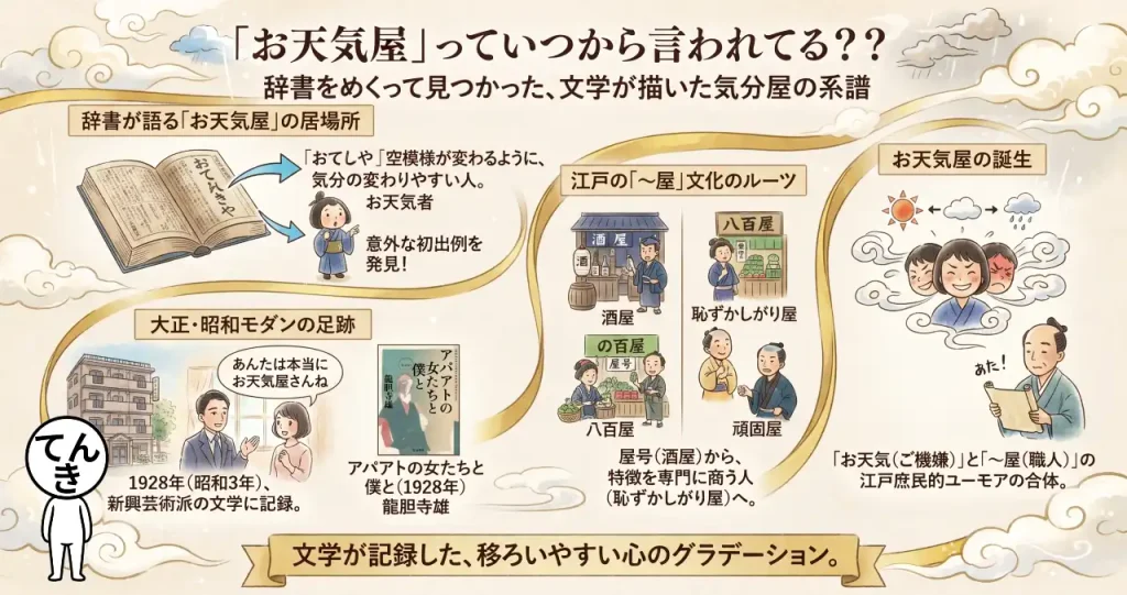「お天気屋」っていつから言われてる？辞書をめくって見つかった、文学が描いた気分屋の系譜のイメージ画像